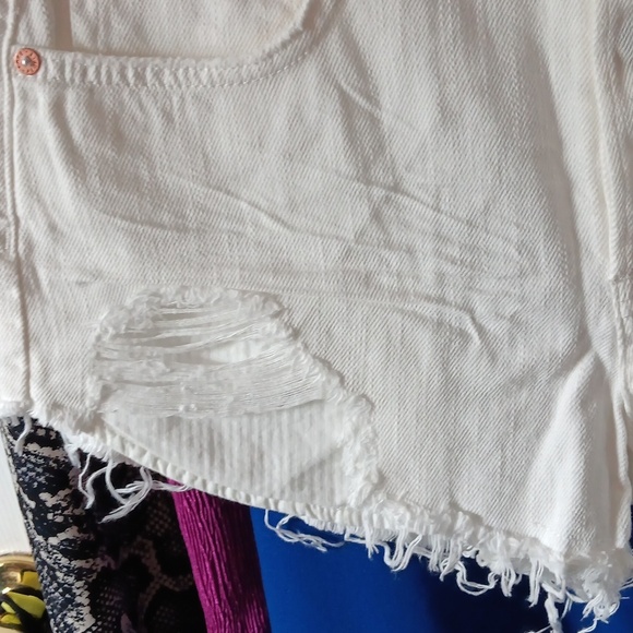 We The Free People Loving Good Vibrations Distressed Shorts NWT 27 - Picture 6 of 14